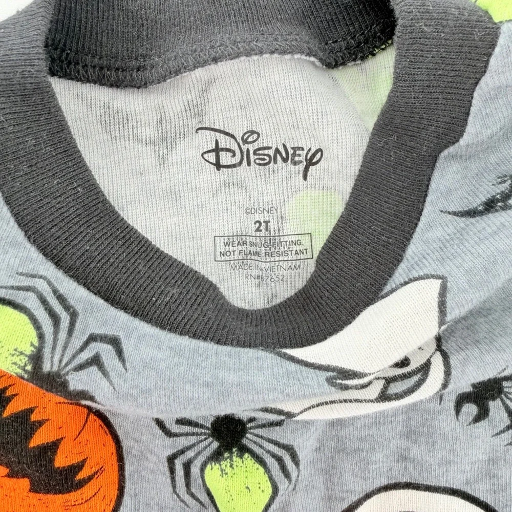 Disney Nightmare Before Christmas Glow in the Dark Halloween Toddler Pajamas 2T
